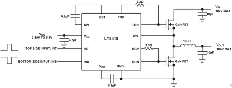 Typical application of the LT8418 IC