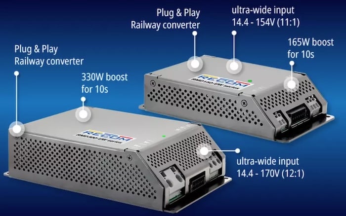 Recom's new DC-DC converters for railroad applications