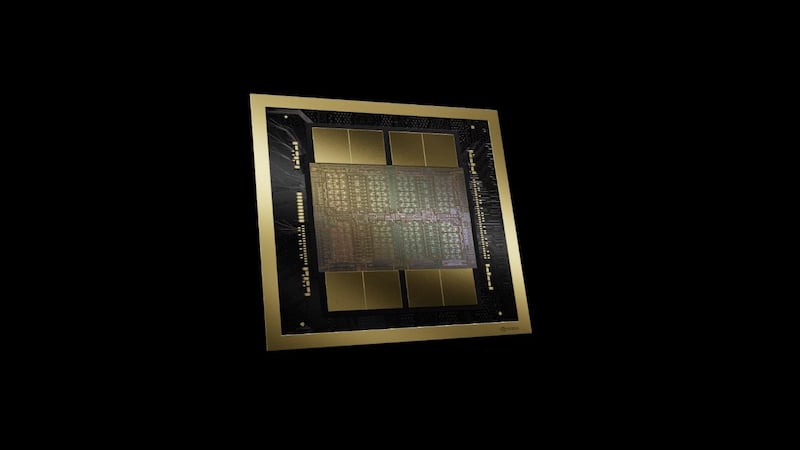 Blackwell GPU in two dies with on-chip HBM3e