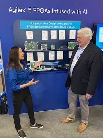 All About Circuits’ Jeff Child learns about new Altera Agilex 5 FPGAs at Embedded World 2024.